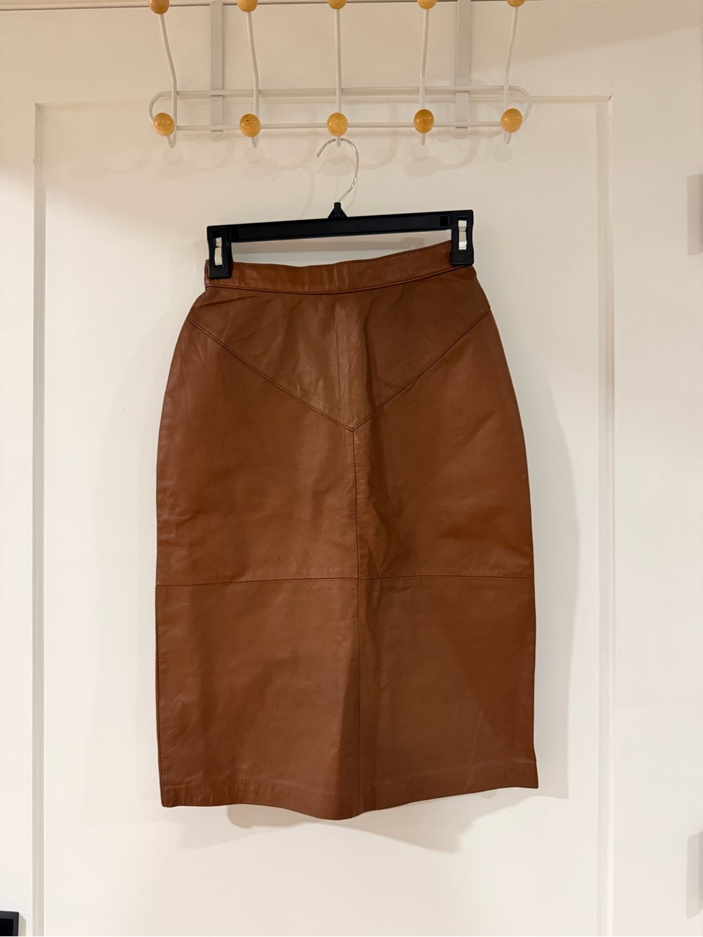 Lub Petite Leather Pencil Skirt Brown Size 4P